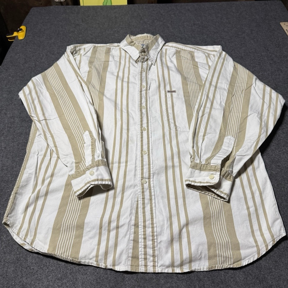 VTG 90s Benchline Striped Longsleeve Button Shirt Mens L Retro Indie Western